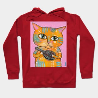 Cat With A Ukulele Hoodie